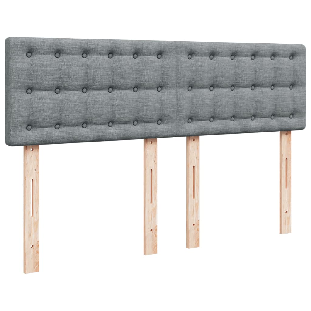 Boxspring met matras stof lichtgrijs 140x190 cm is nu te koop bij PeponiXL, paradijselijk wonen!