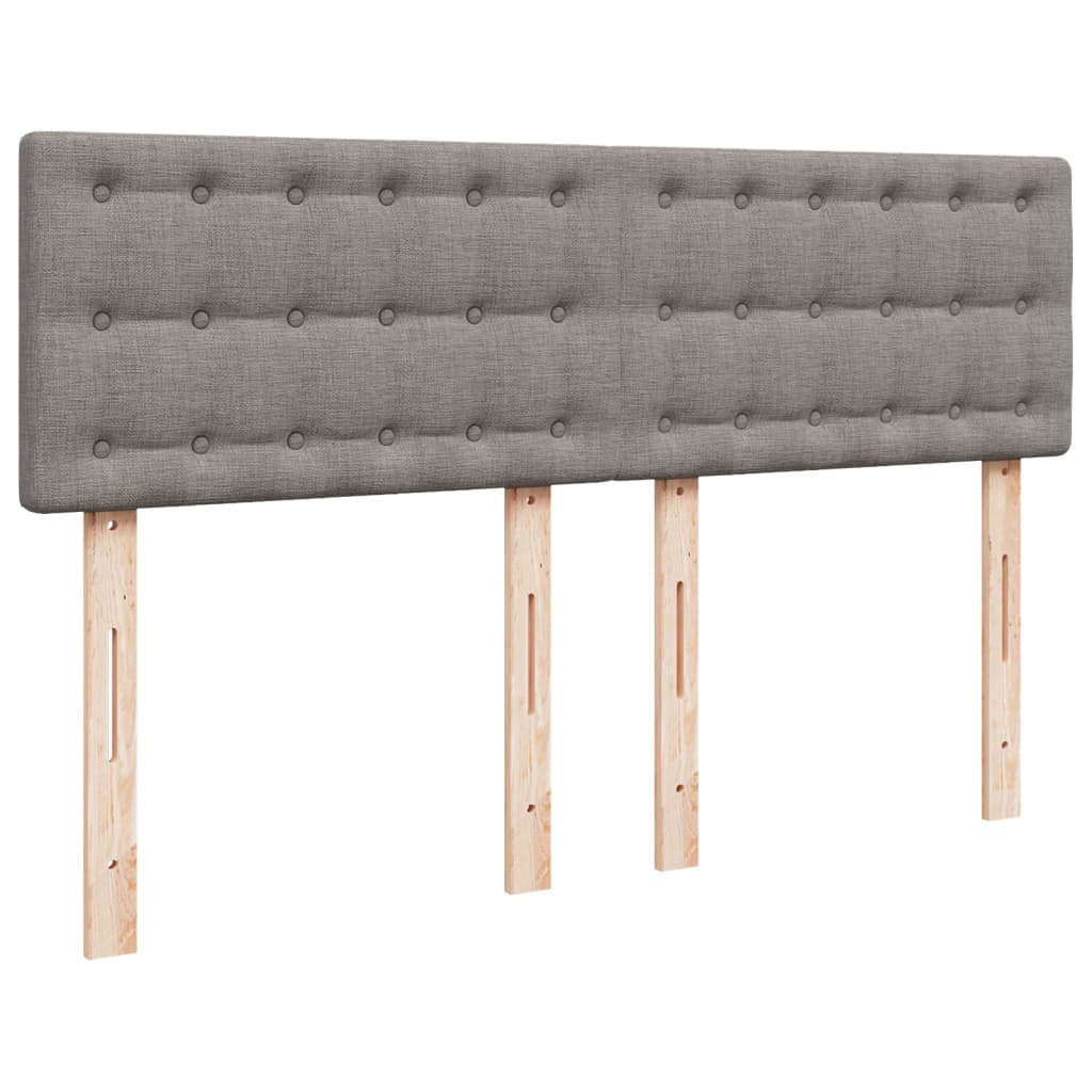 Boxspring met matras stof taupe 140x190 cm is nu te koop bij PeponiXL, paradijselijk wonen!
