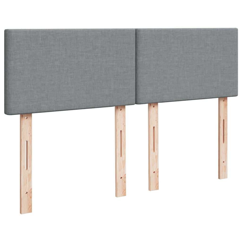 Boxspring met matras stof lichtgrijs 140x200 cm is nu te koop bij PeponiXL, paradijselijk wonen!