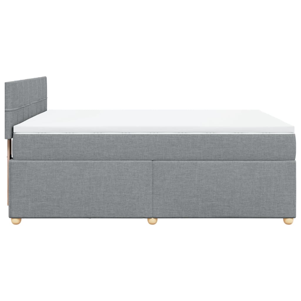 Boxspring met matras stof lichtgrijs 140x200 cm is nu te koop bij PeponiXL, paradijselijk wonen!