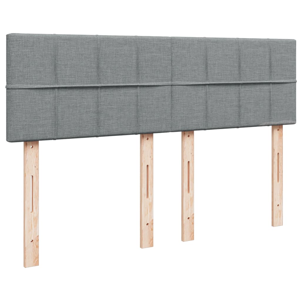 Boxspring met matras stof lichtgrijs 140x200 cm is nu te koop bij PeponiXL, paradijselijk wonen!