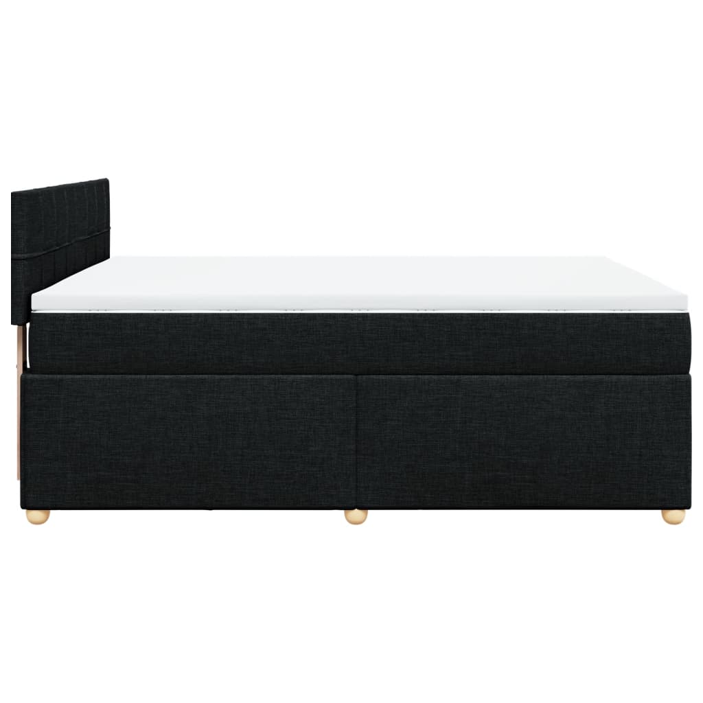 Boxspring met matras stof zwart 140x200 cm is nu te koop bij PeponiXL, paradijselijk wonen!