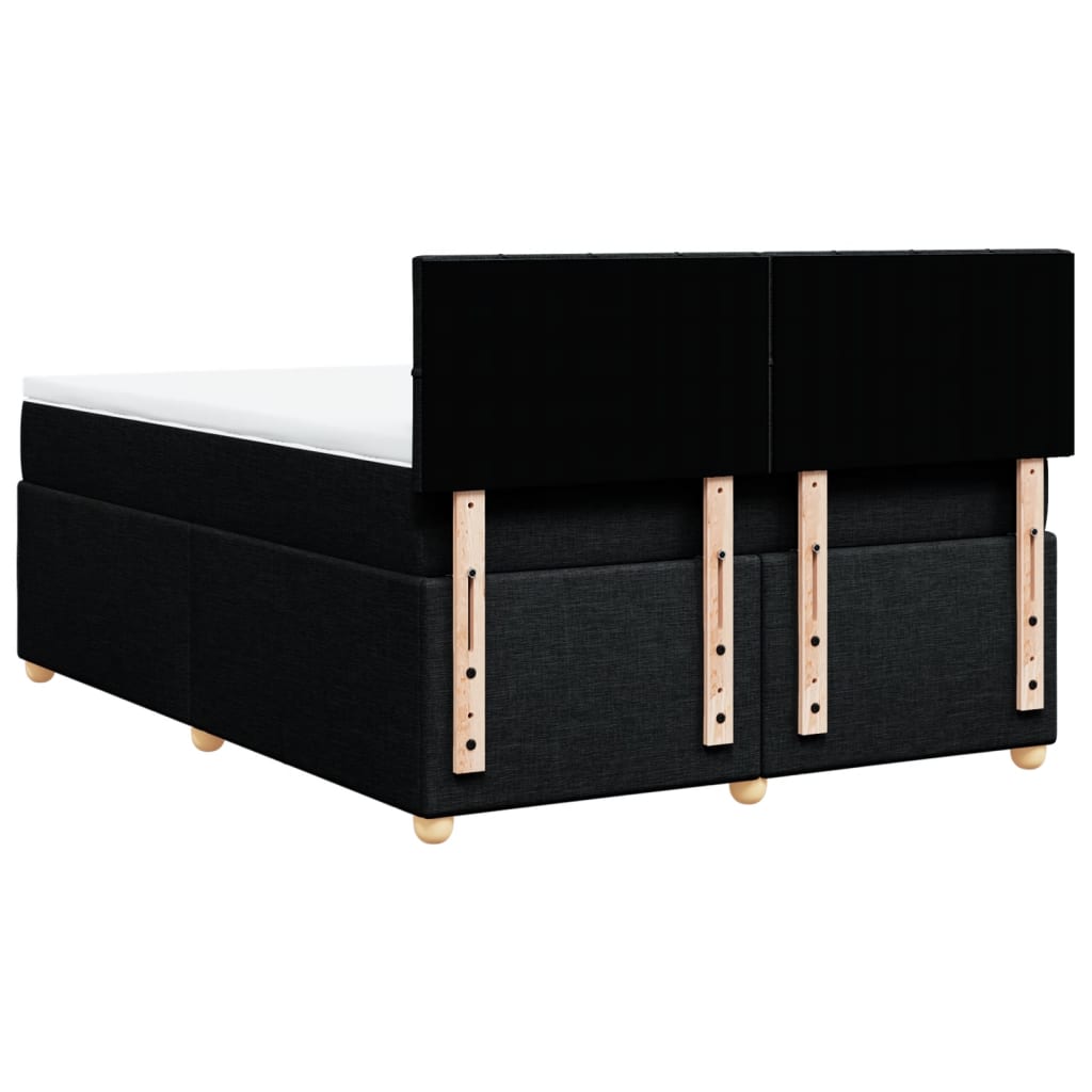 Boxspring met matras stof zwart 140x200 cm is nu te koop bij PeponiXL, paradijselijk wonen!