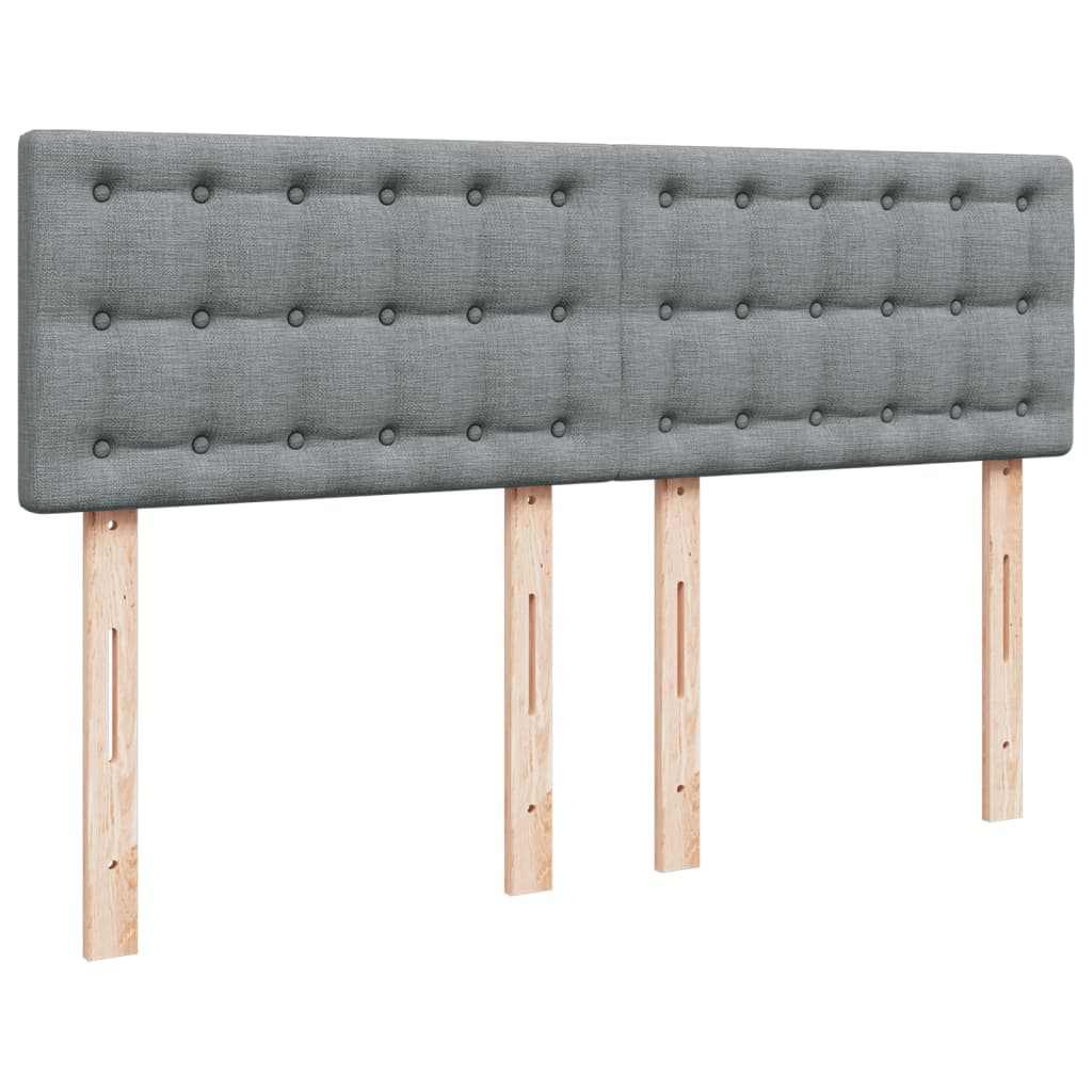 Boxspring met matras stof lichtgrijs 140x200 cm is nu te koop bij PeponiXL, paradijselijk wonen!