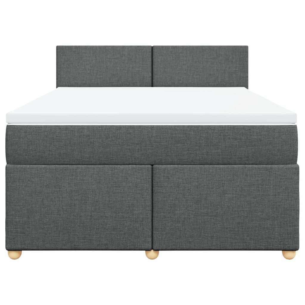 Boxspring met matras stof donkergrijs 160x200 cm is nu te koop bij PeponiXL, paradijselijk wonen!