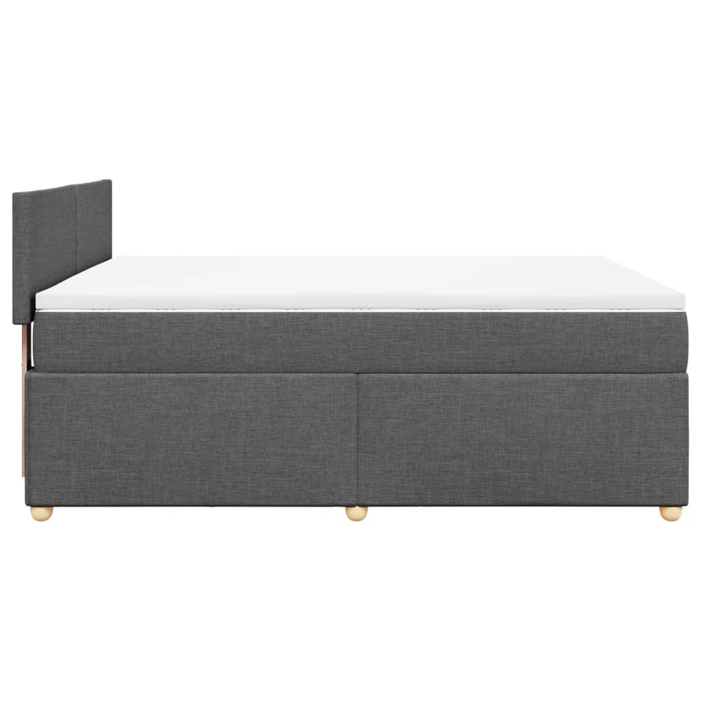 Boxspring met matras stof donkergrijs 160x200 cm is nu te koop bij PeponiXL, paradijselijk wonen!