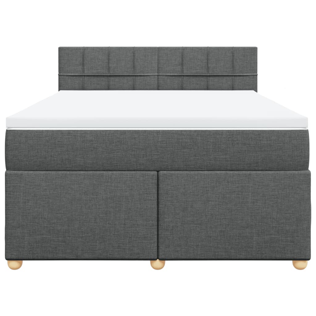 Boxspring met matras stof donkergrijs 160x200 cm is nu te koop bij PeponiXL, paradijselijk wonen!