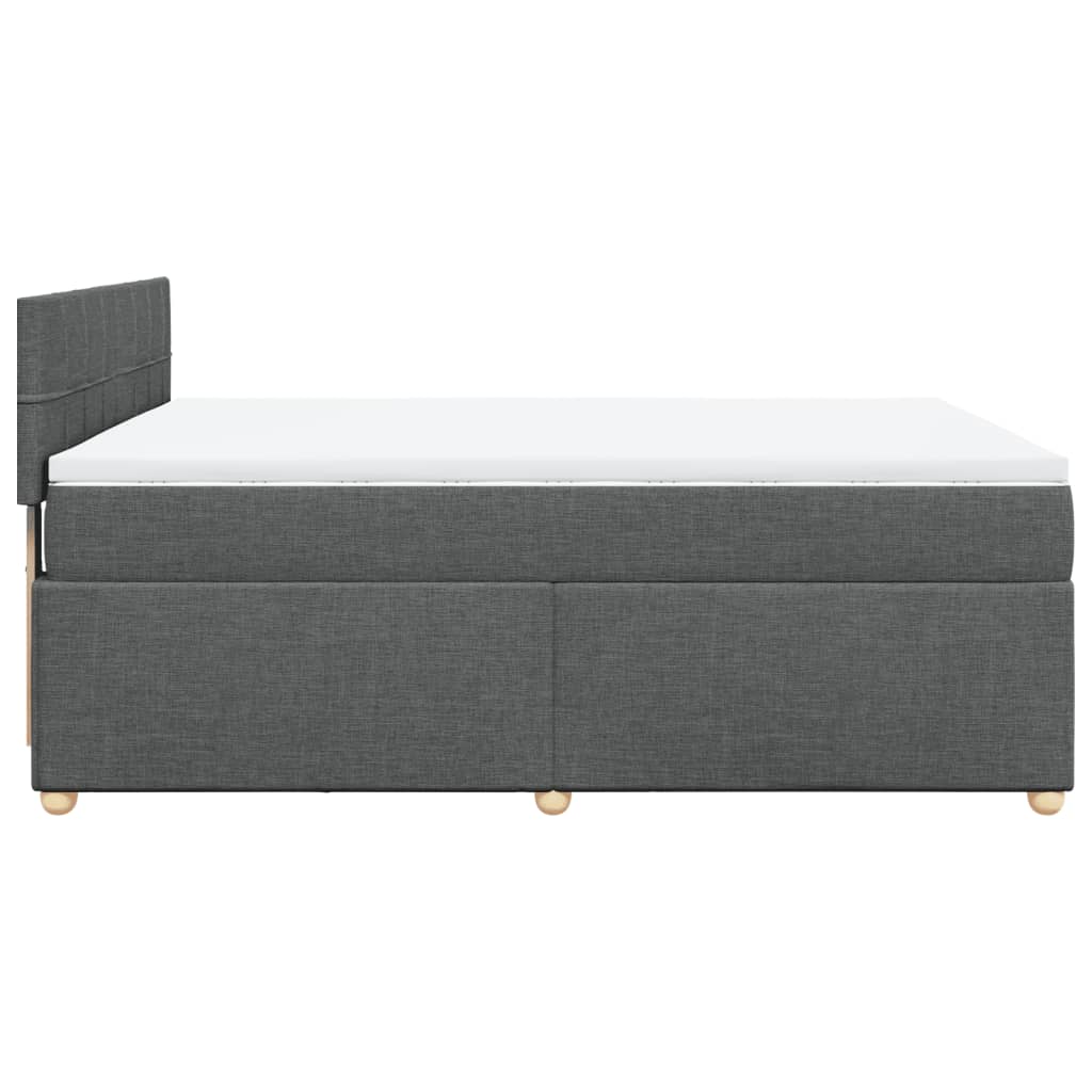 Boxspring met matras stof donkergrijs 160x200 cm is nu te koop bij PeponiXL, paradijselijk wonen!