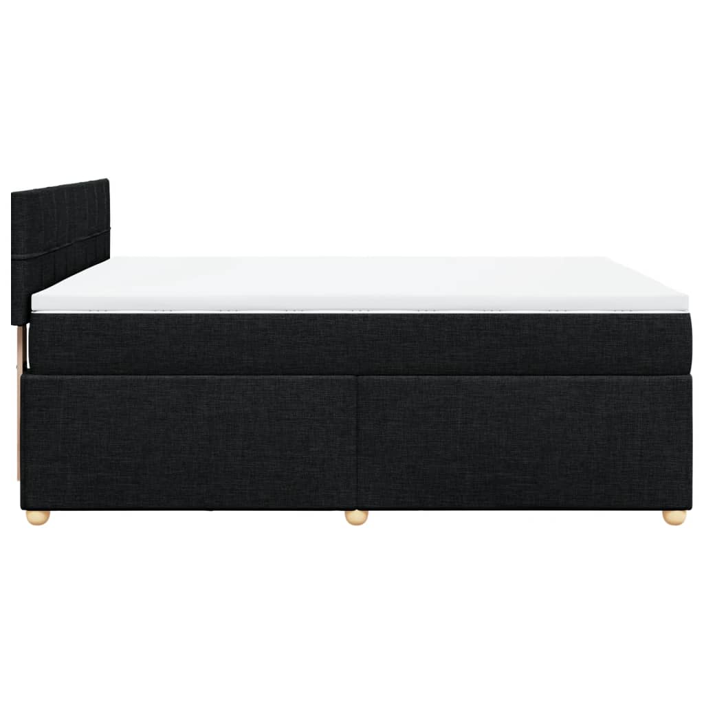 Boxspring met matras stof zwart 160x200 cm is nu te koop bij PeponiXL, paradijselijk wonen!