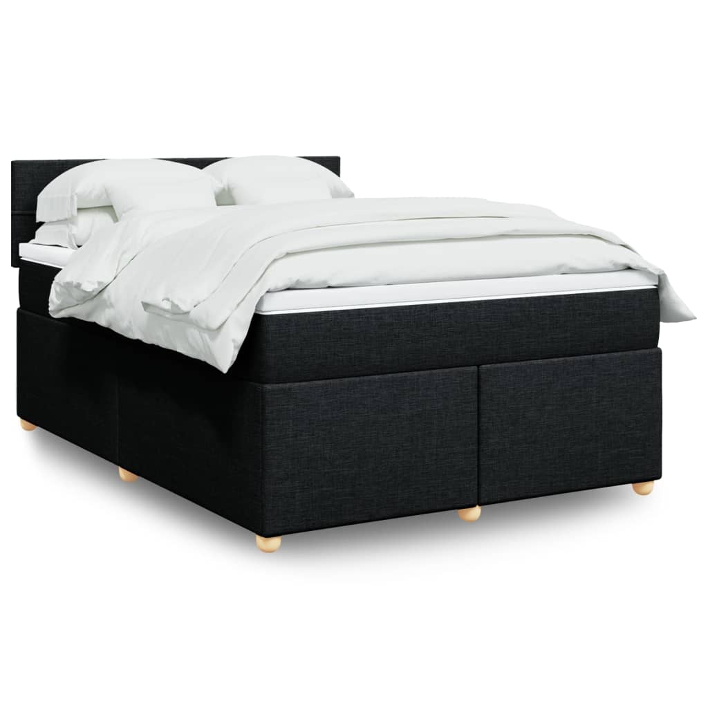 Boxspring met matras stof zwart 160x200 cm is nu te koop bij PeponiXL, paradijselijk wonen!