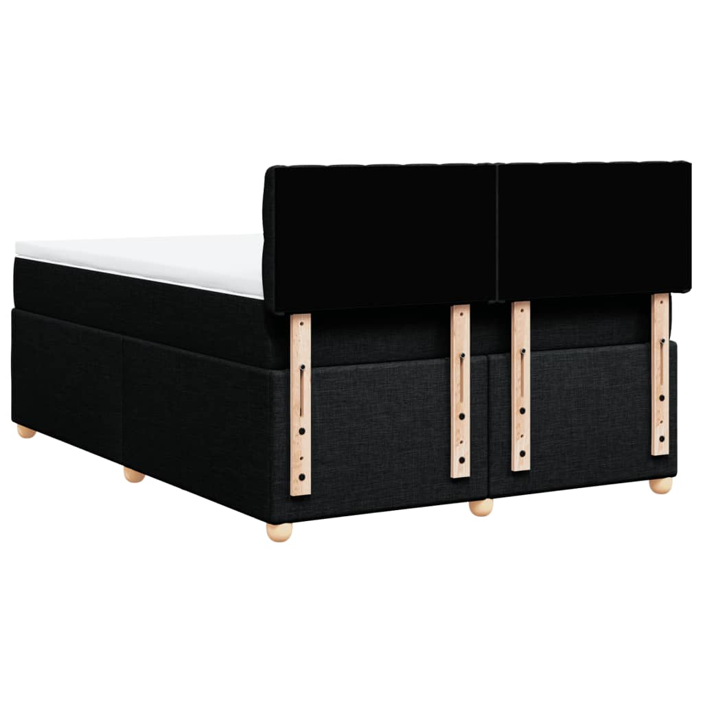 Boxspring met matras stof zwart 160x200 cm is nu te koop bij PeponiXL, paradijselijk wonen!