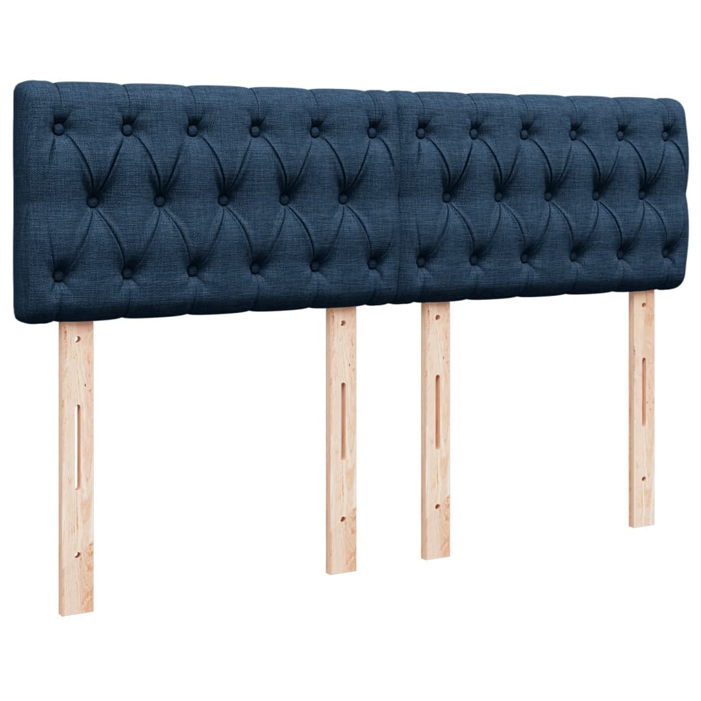Boxspring met matras stof blauw 160x200 cm is nu te koop bij PeponiXL, paradijselijk wonen!