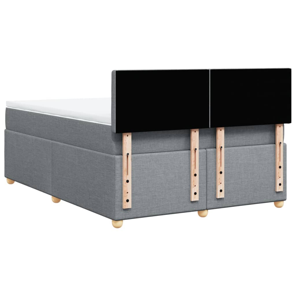 Boxspring met matras stof lichtgrijs 160x200 cm is nu te koop bij PeponiXL, paradijselijk wonen!