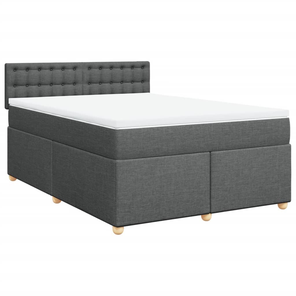 Boxspring met matras stof donkergrijs 160x200 cm is nu te koop bij PeponiXL, paradijselijk wonen!