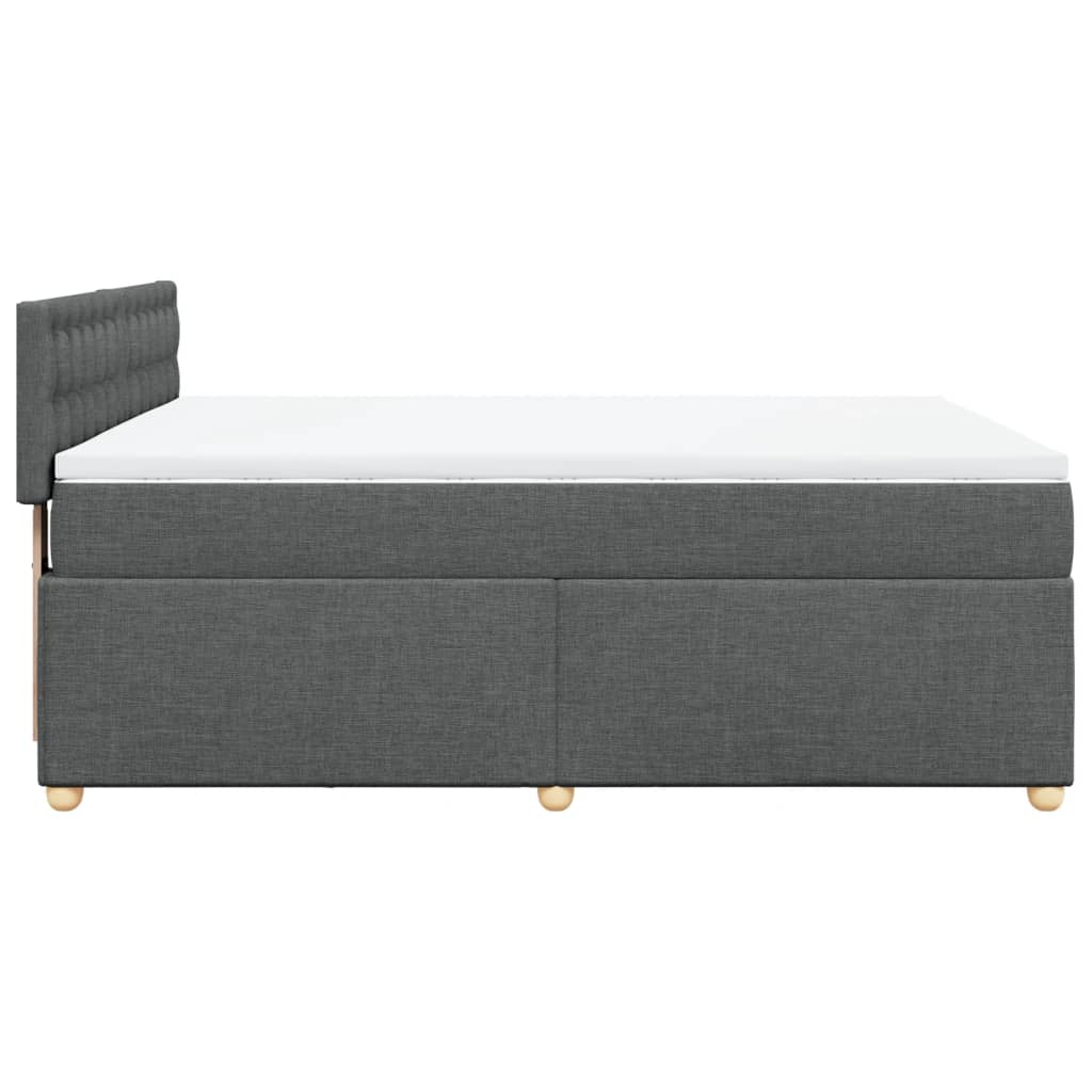Boxspring met matras stof donkergrijs 160x200 cm is nu te koop bij PeponiXL, paradijselijk wonen!