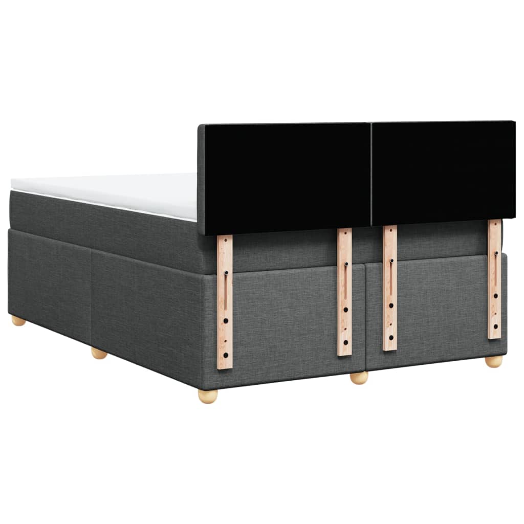 Boxspring met matras stof donkergrijs 160x200 cm is nu te koop bij PeponiXL, paradijselijk wonen!