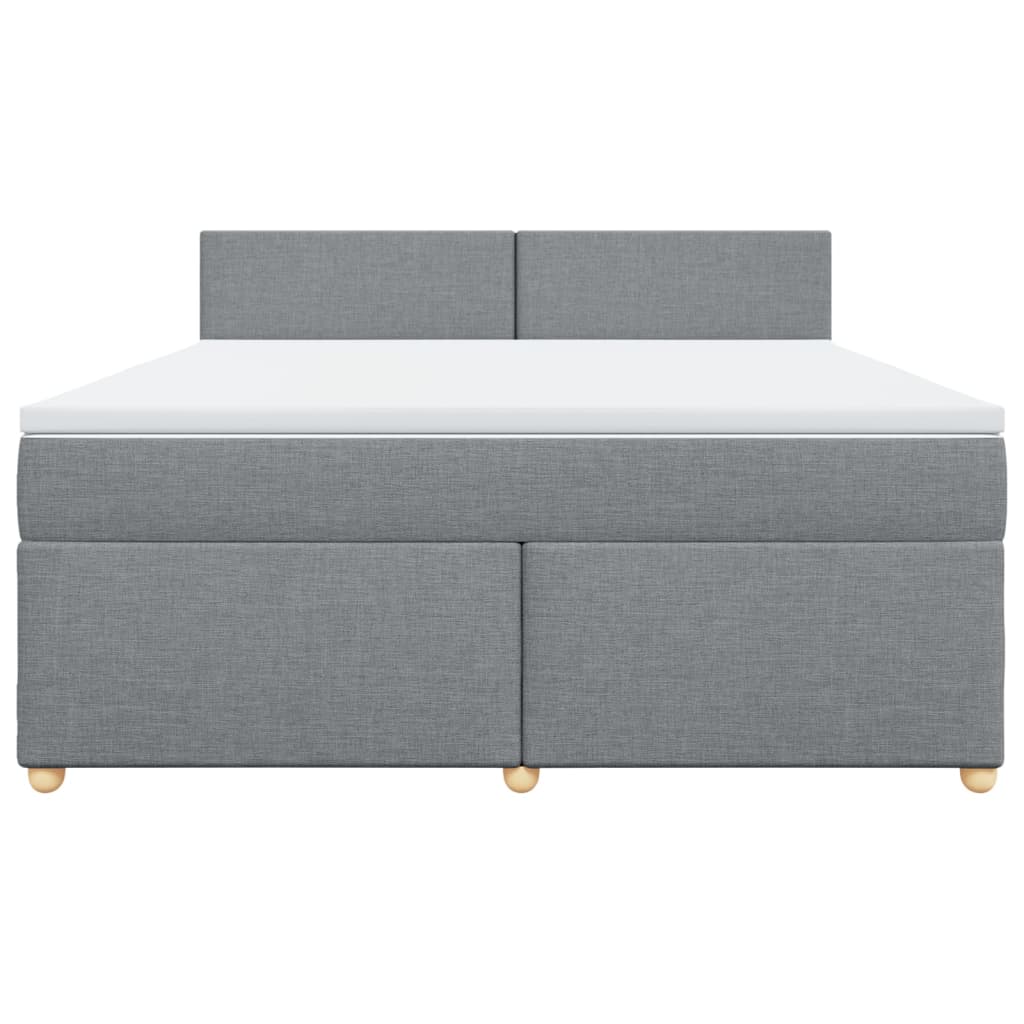 Boxspring met matras stof lichtgrijs 180x200 cm is nu te koop bij PeponiXL, paradijselijk wonen!