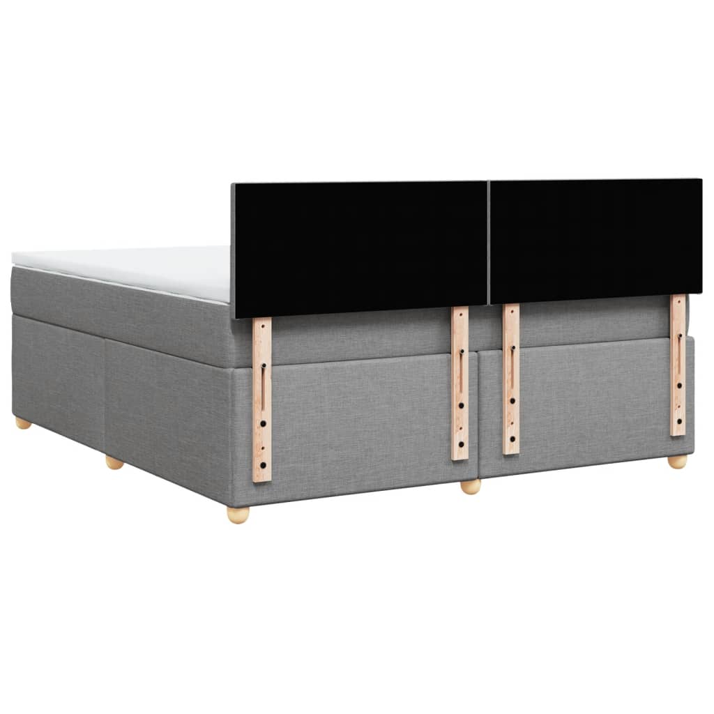 Boxspring met matras stof lichtgrijs 180x200 cm is nu te koop bij PeponiXL, paradijselijk wonen!