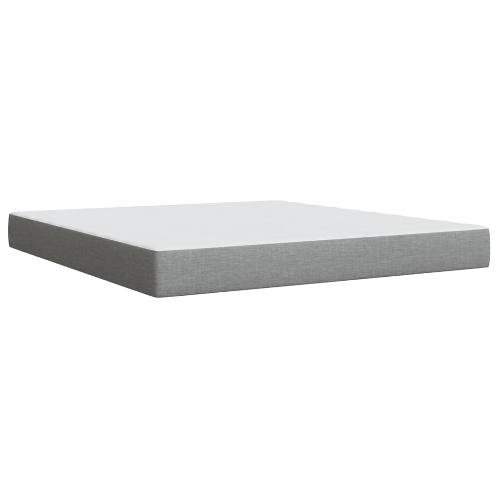 Boxspring met matras stof lichtgrijs 180x200 cm is nu te koop bij PeponiXL, paradijselijk wonen!