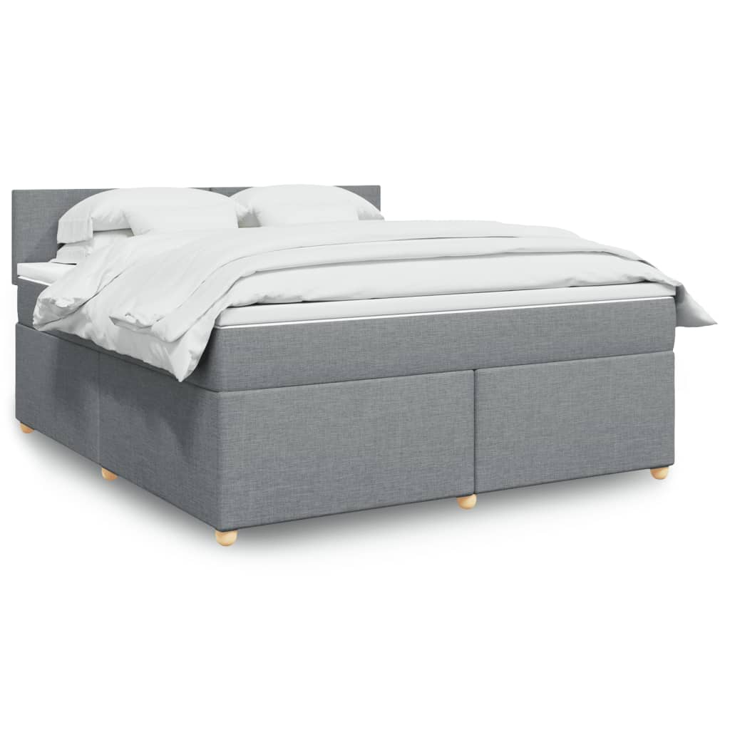 Boxspring met matras stof lichtgrijs 180x200 cm is nu te koop bij PeponiXL, paradijselijk wonen!