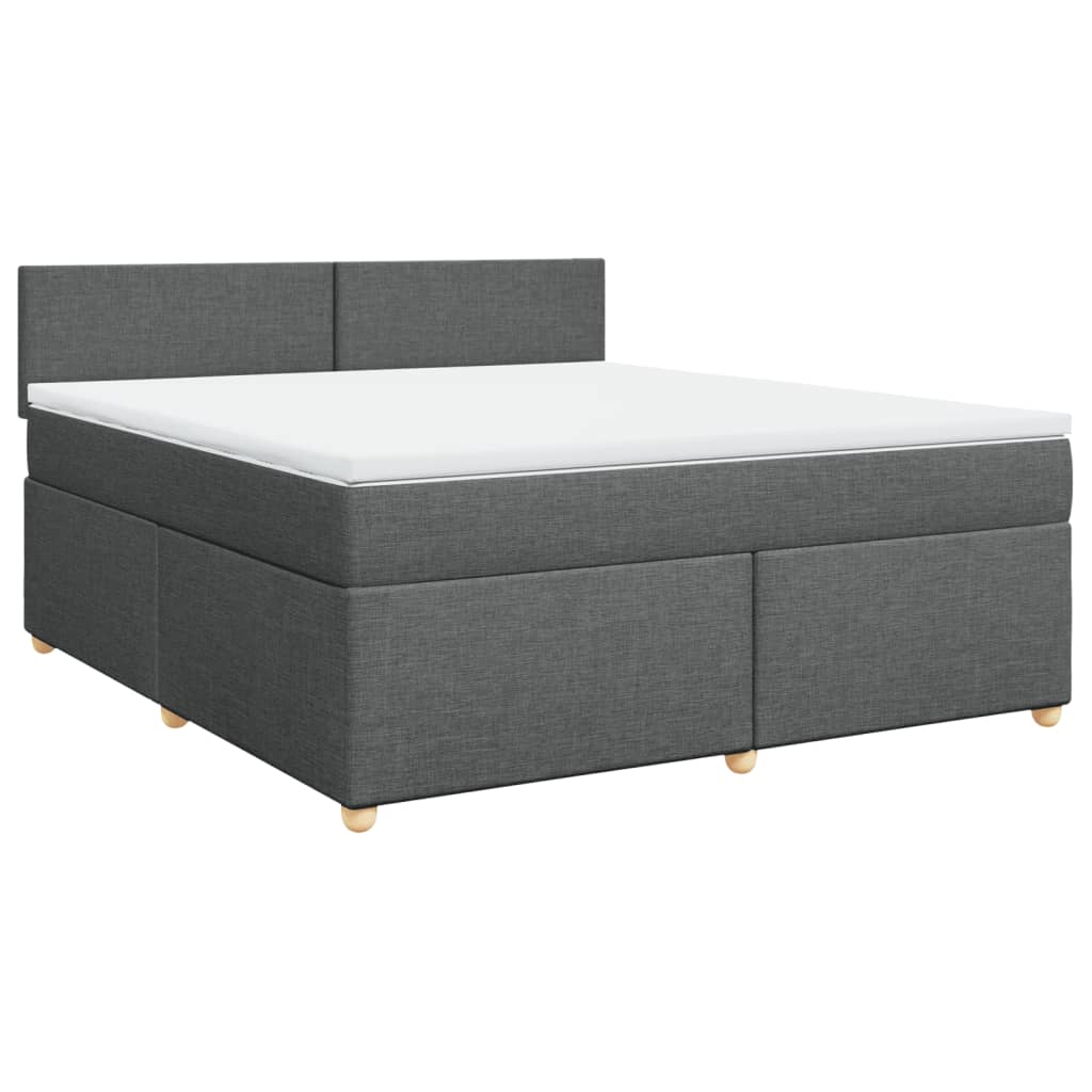 Boxspring met matras stof donkergrijs 180x200 cm is nu te koop bij PeponiXL, paradijselijk wonen!