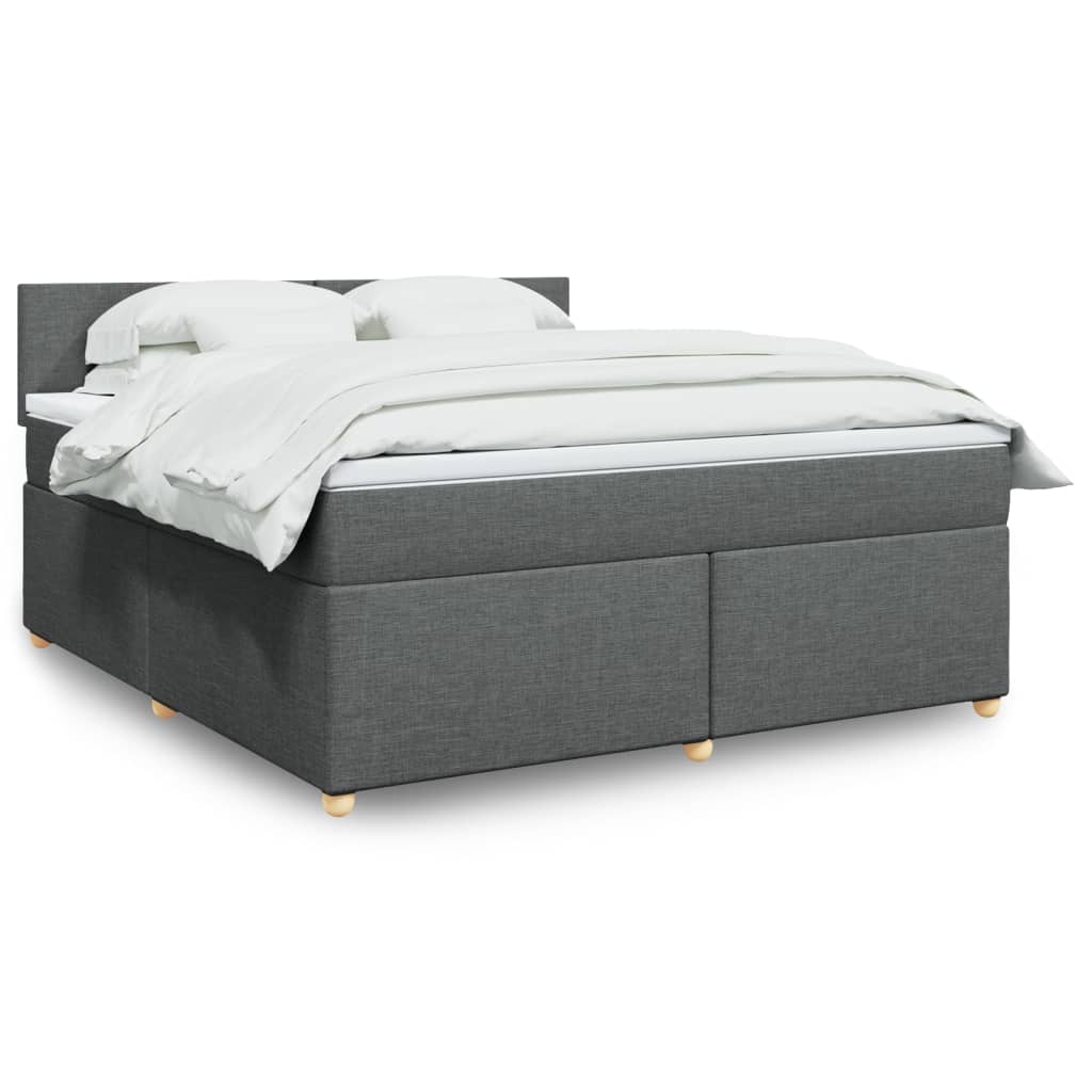 Boxspring met matras stof donkergrijs 180x200 cm is nu te koop bij PeponiXL, paradijselijk wonen!