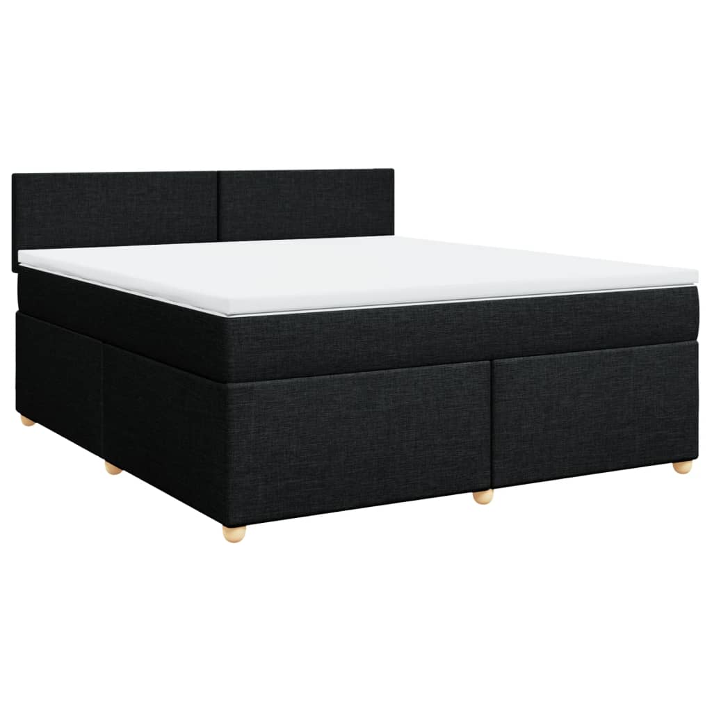 Boxspring met matras stof zwart 180x200 cm is nu te koop bij PeponiXL, paradijselijk wonen!