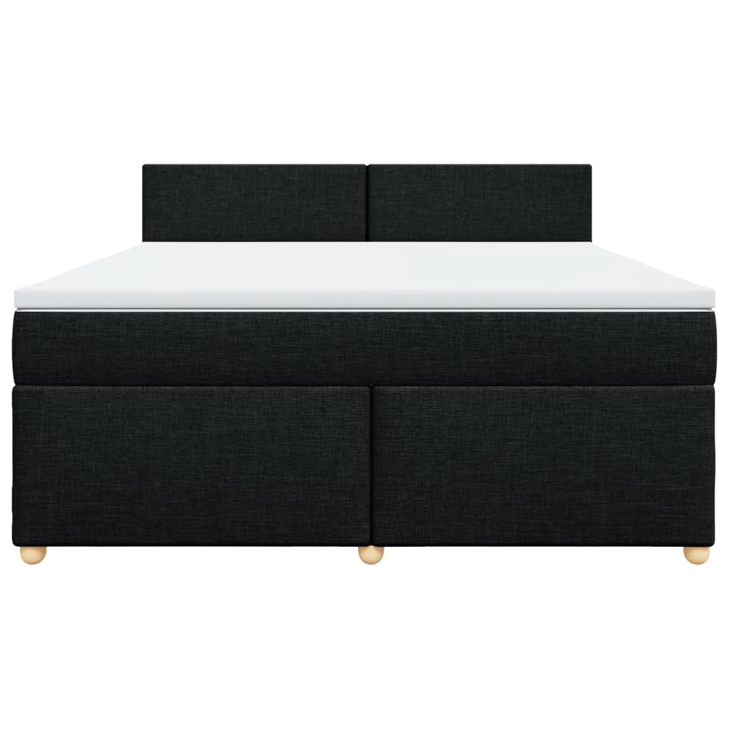 Boxspring met matras stof zwart 180x200 cm is nu te koop bij PeponiXL, paradijselijk wonen!