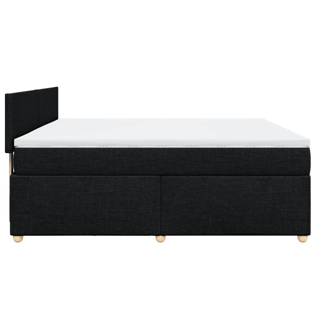 Boxspring met matras stof zwart 180x200 cm is nu te koop bij PeponiXL, paradijselijk wonen!