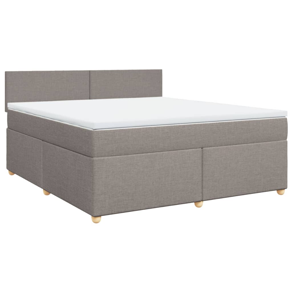 Boxspring met matras stof taupe 180x200 cm is nu te koop bij PeponiXL, paradijselijk wonen!