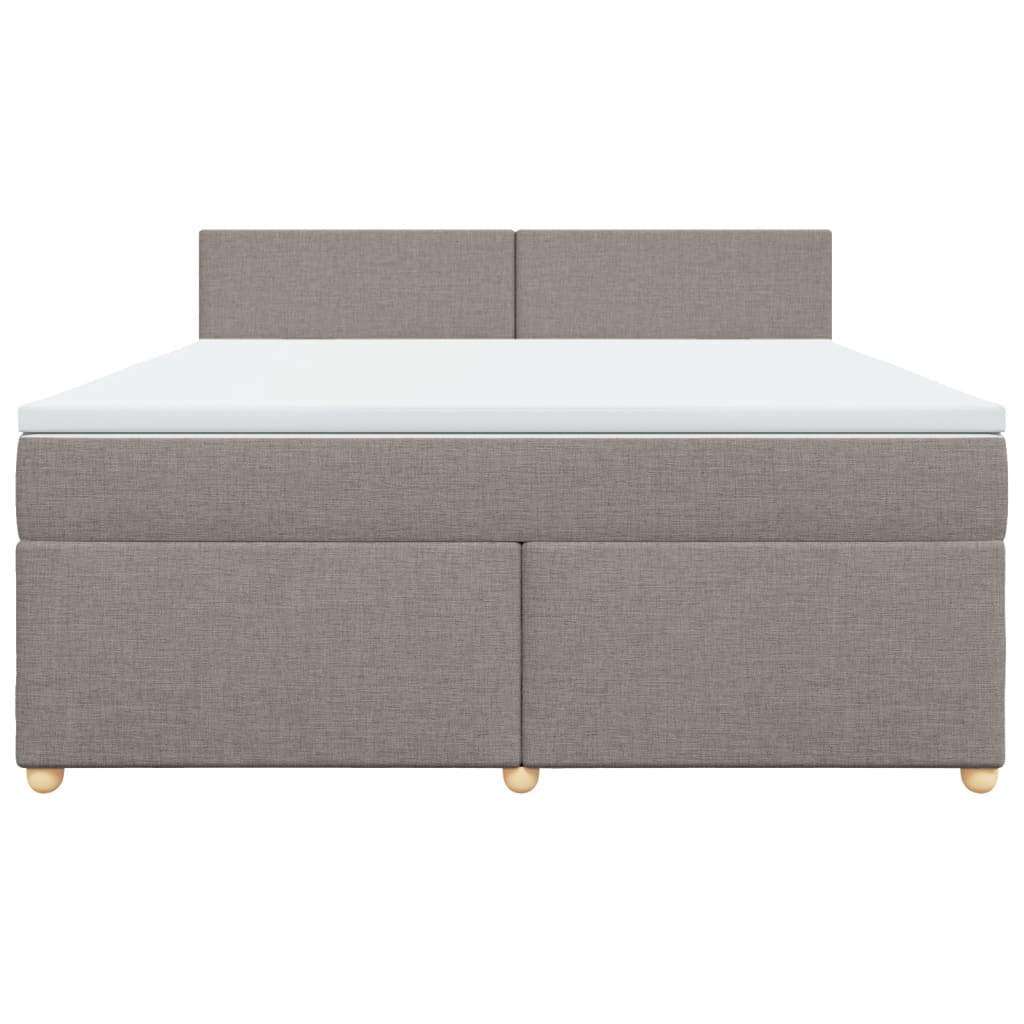 Boxspring met matras stof taupe 180x200 cm is nu te koop bij PeponiXL, paradijselijk wonen!