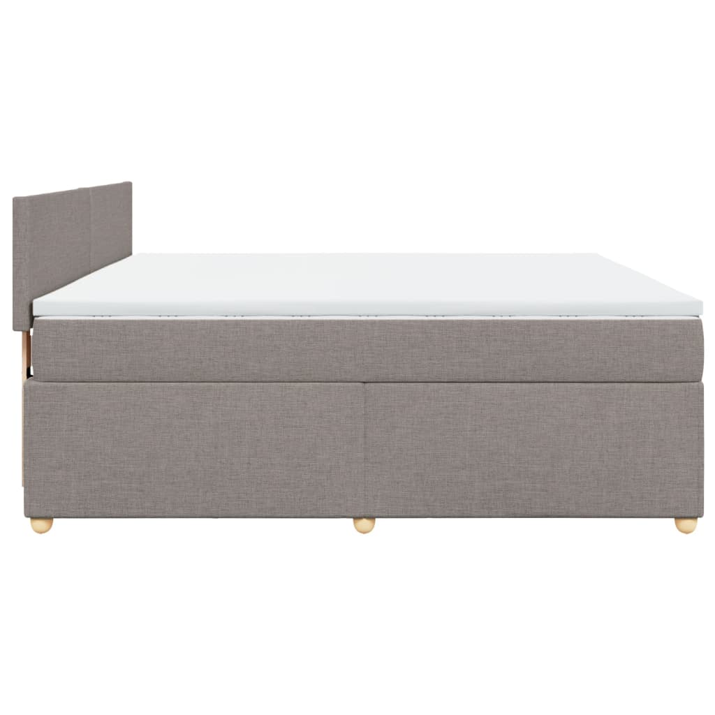 Boxspring met matras stof taupe 180x200 cm is nu te koop bij PeponiXL, paradijselijk wonen!