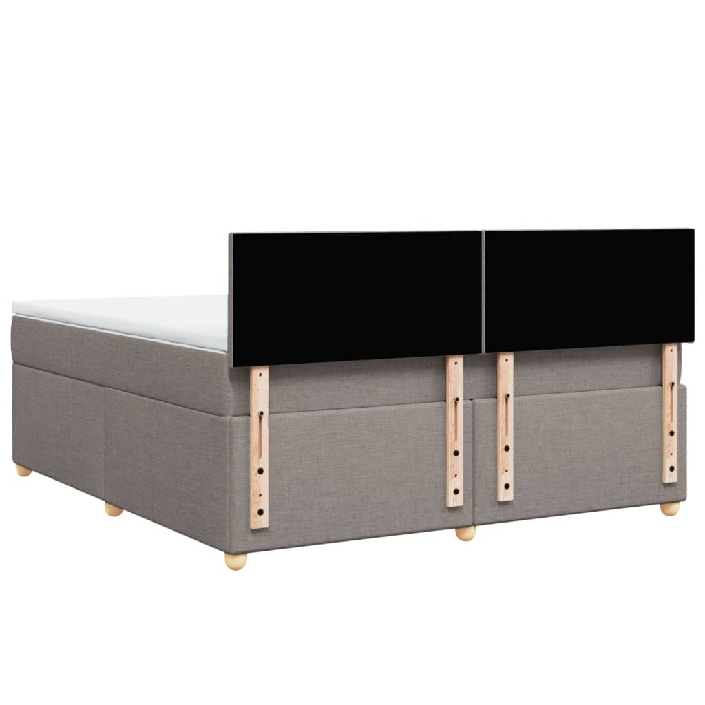 Boxspring met matras stof taupe 180x200 cm is nu te koop bij PeponiXL, paradijselijk wonen!