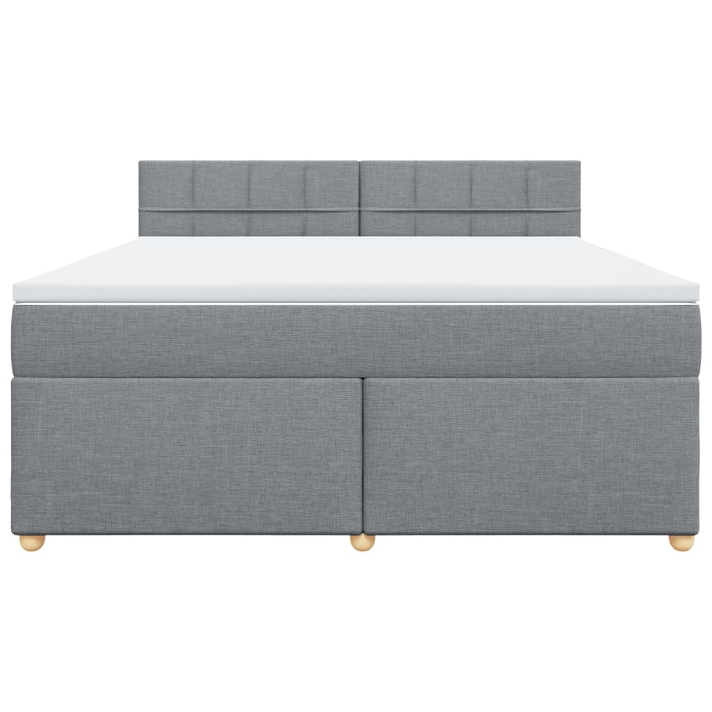 Boxspring met matras stof lichtgrijs 180x200 cm is nu te koop bij PeponiXL, paradijselijk wonen!