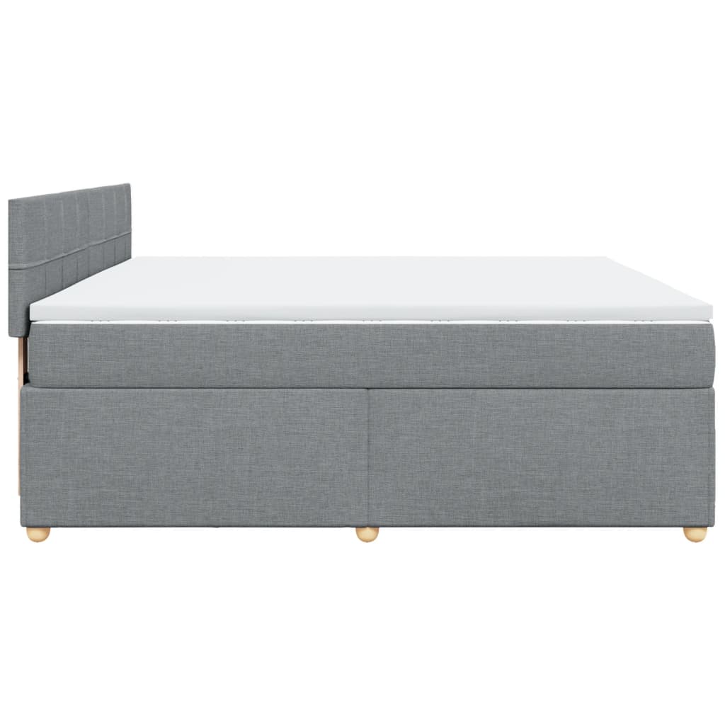 Boxspring met matras stof lichtgrijs 180x200 cm is nu te koop bij PeponiXL, paradijselijk wonen!