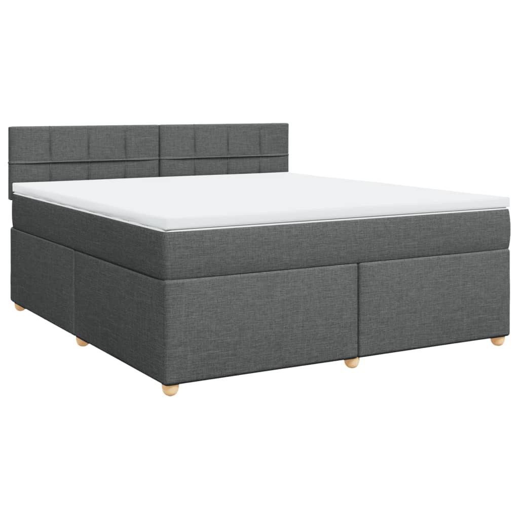 Boxspring met matras stof donkergrijs 180x200 cm is nu te koop bij PeponiXL, paradijselijk wonen!