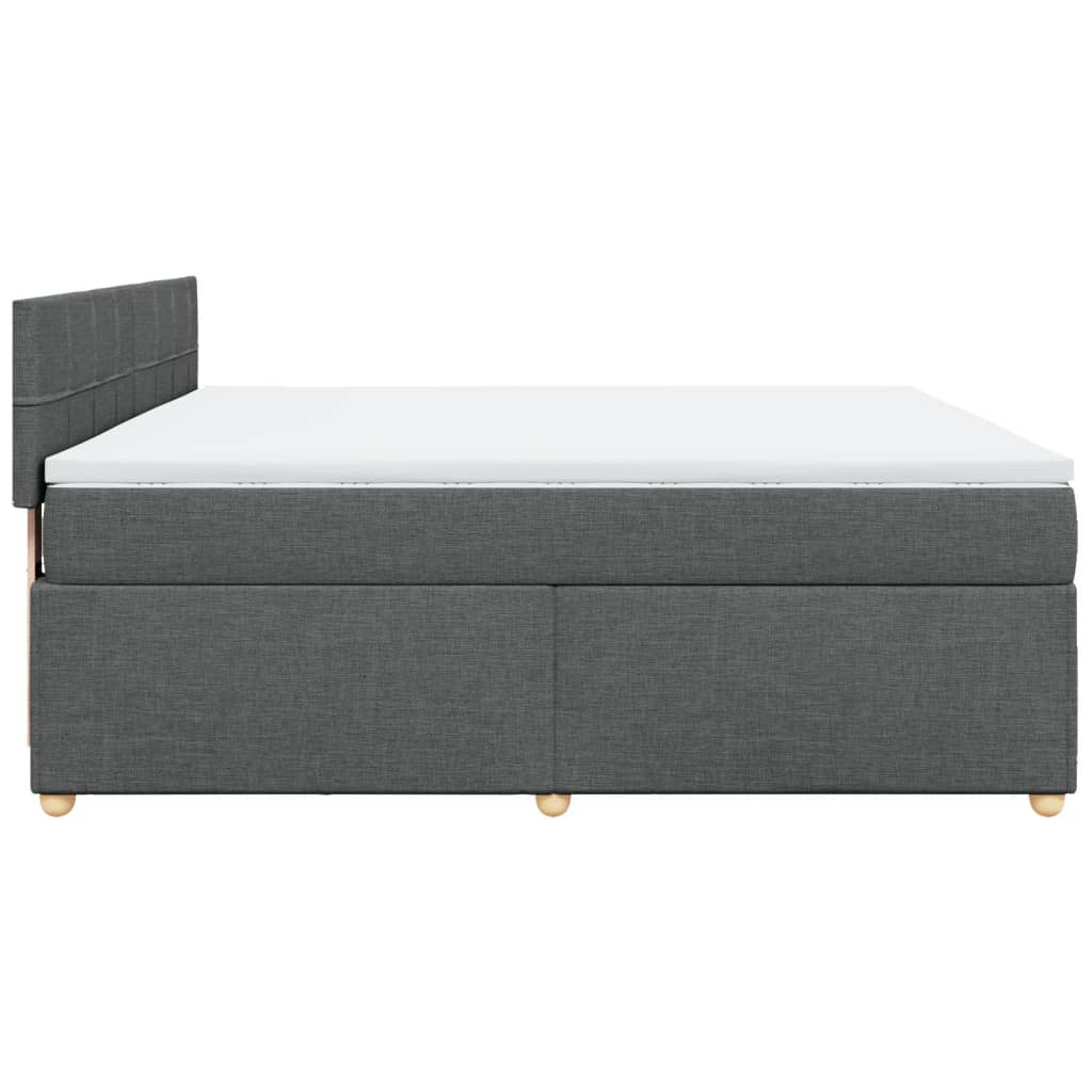 Boxspring met matras stof donkergrijs 180x200 cm is nu te koop bij PeponiXL, paradijselijk wonen!