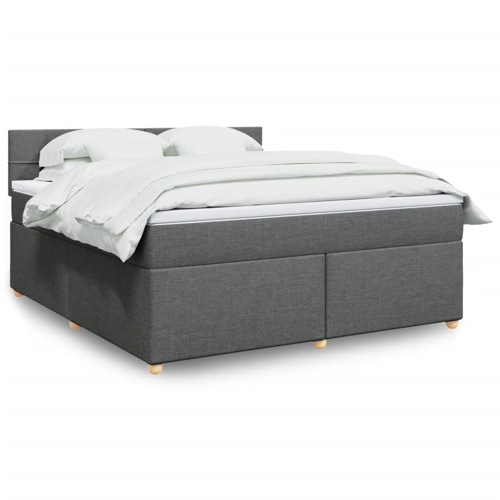 Boxspring met matras stof donkergrijs 180x200 cm is nu te koop bij PeponiXL, paradijselijk wonen!