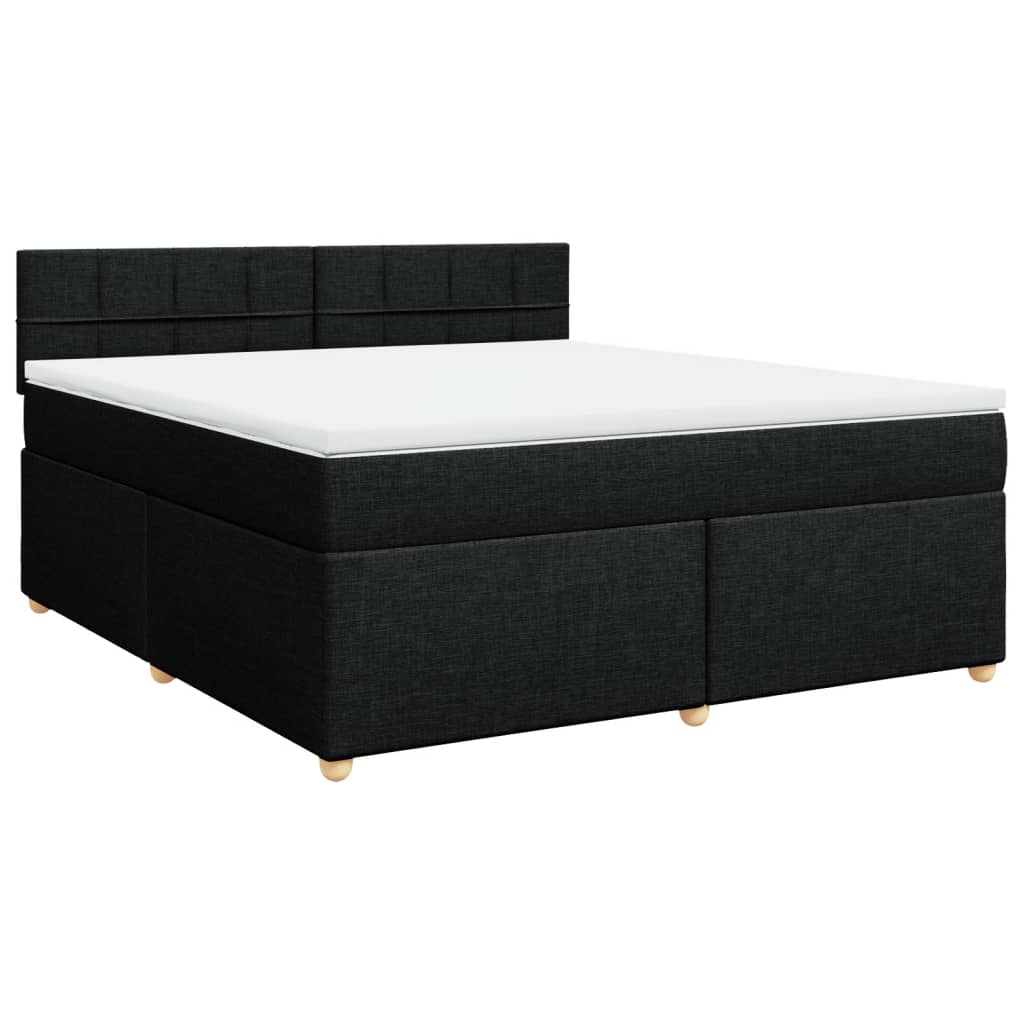 Boxspring met matras stof zwart 180x200 cm is nu te koop bij PeponiXL, paradijselijk wonen!
