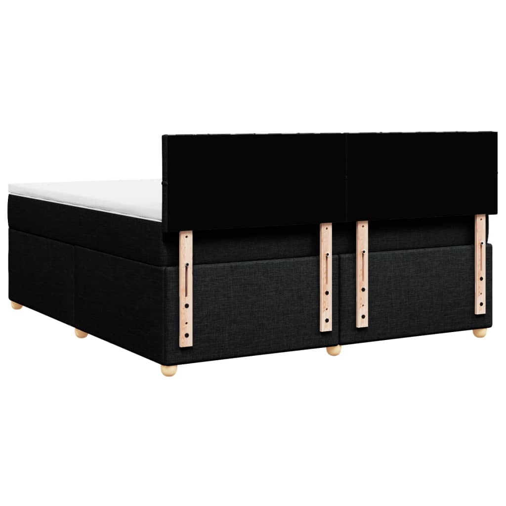 Boxspring met matras stof zwart 180x200 cm is nu te koop bij PeponiXL, paradijselijk wonen!