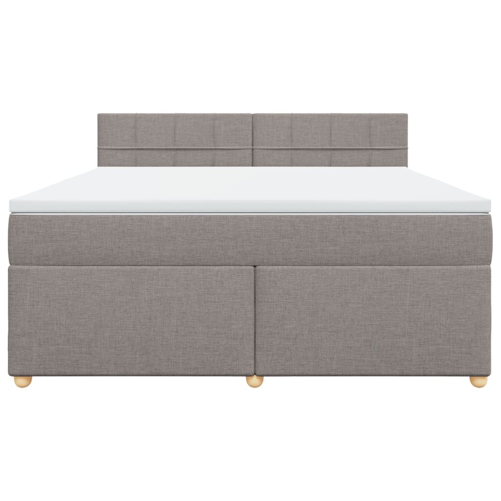Boxspring met matras stof taupe 180x200 cm is nu te koop bij PeponiXL, paradijselijk wonen!