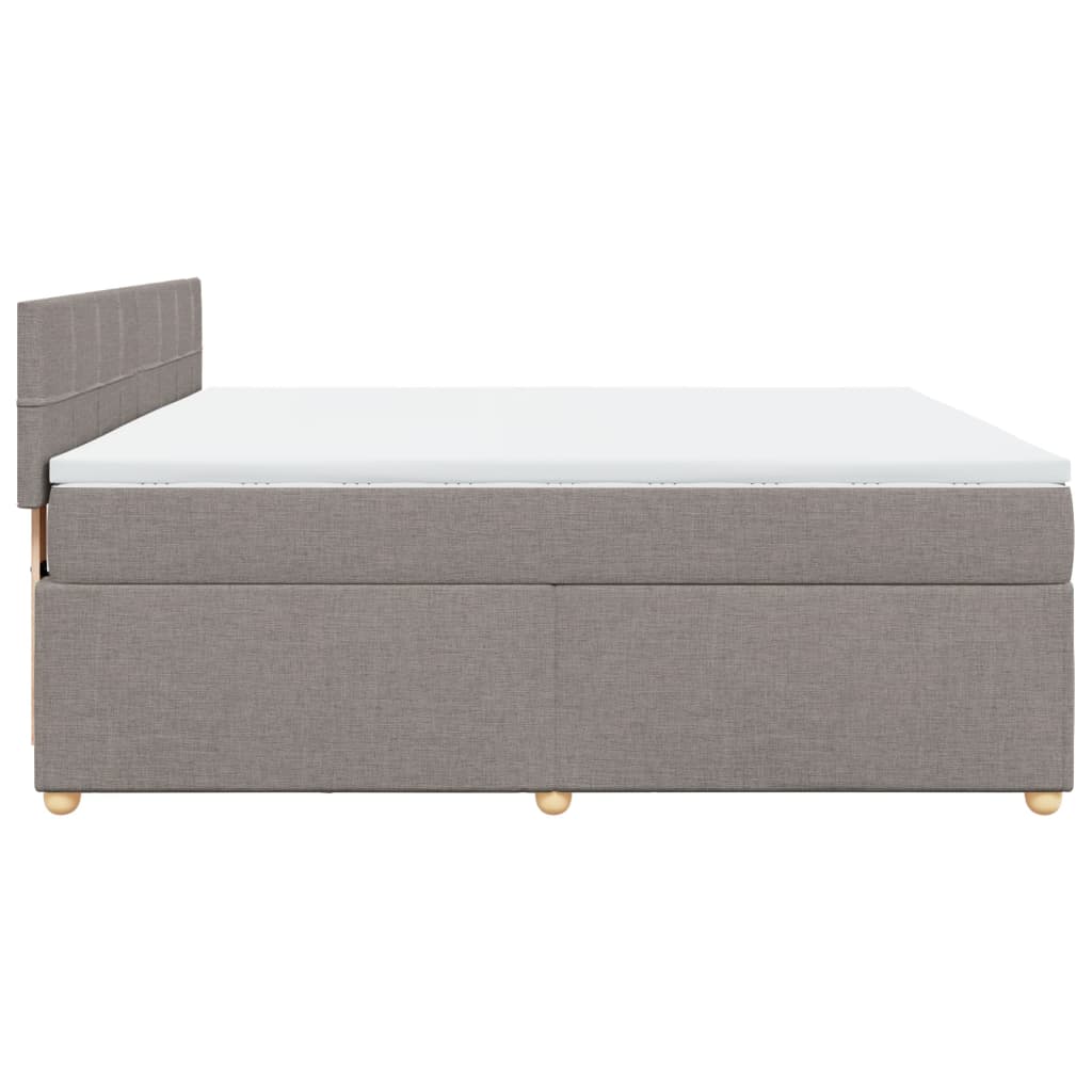 Boxspring met matras stof taupe 180x200 cm is nu te koop bij PeponiXL, paradijselijk wonen!