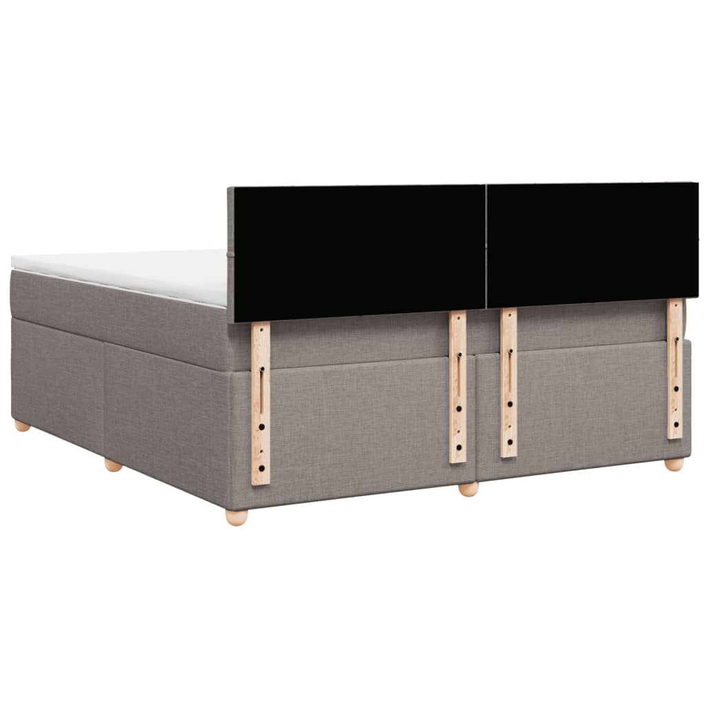 Boxspring met matras stof taupe 180x200 cm is nu te koop bij PeponiXL, paradijselijk wonen!