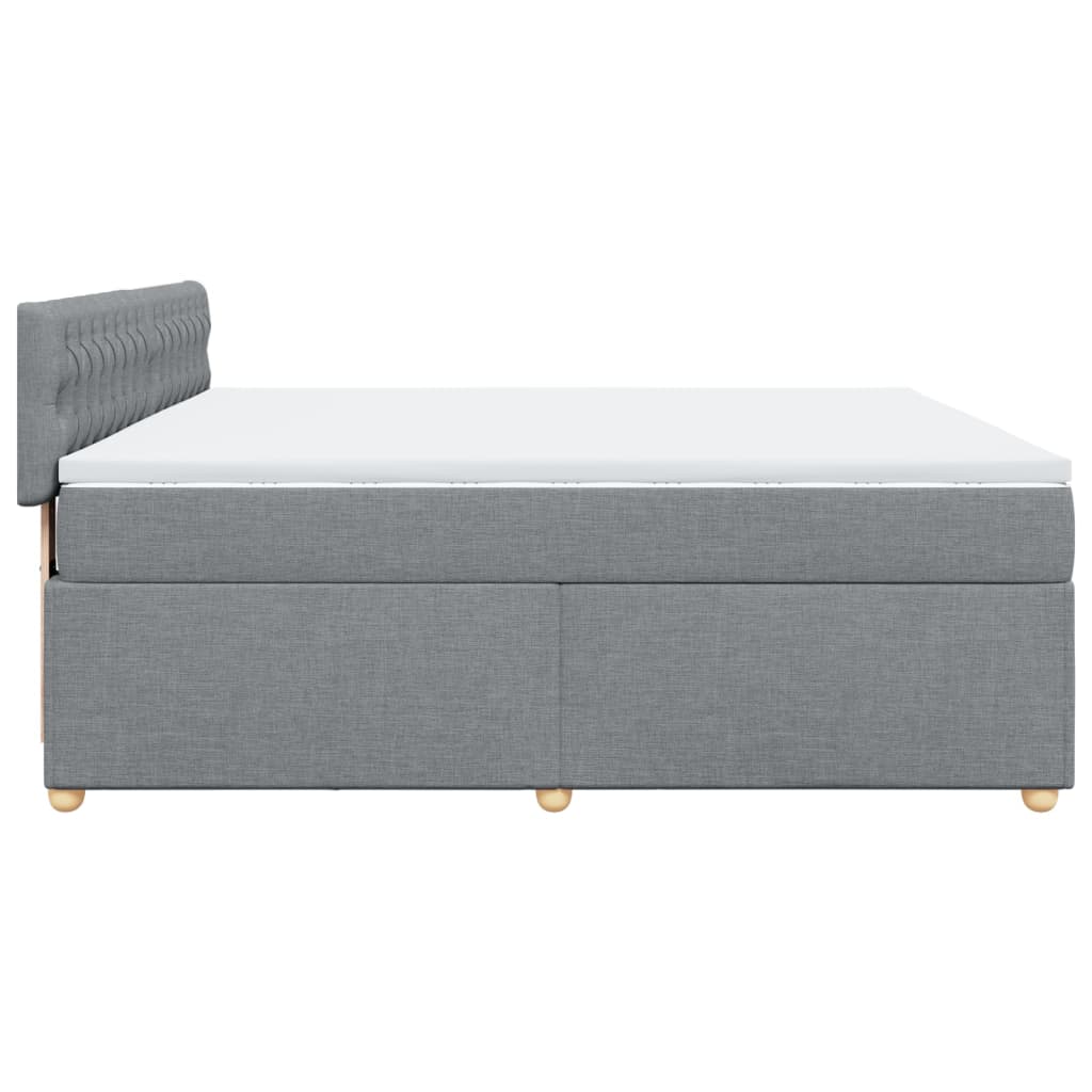 Boxspring met matras stof lichtgrijs 180x200 cm is nu te koop bij PeponiXL, paradijselijk wonen!