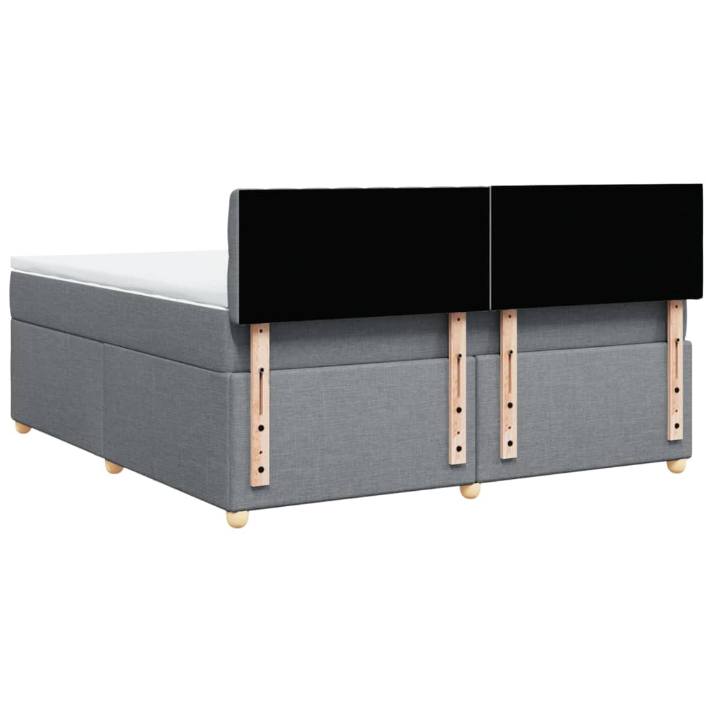 Boxspring met matras stof lichtgrijs 180x200 cm is nu te koop bij PeponiXL, paradijselijk wonen!