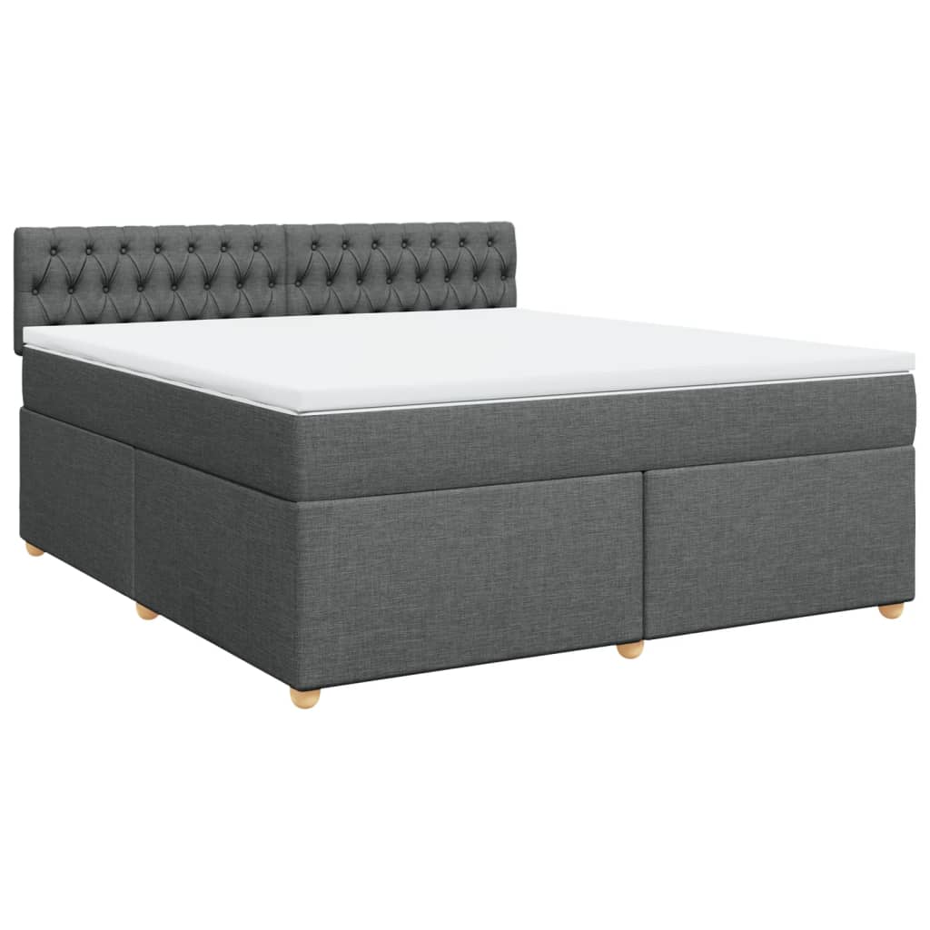 Boxspring met matras stof donkergrijs 180x200 cm is nu te koop bij PeponiXL, paradijselijk wonen!