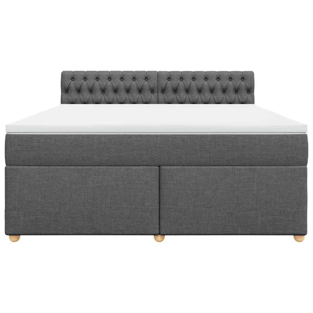 Boxspring met matras stof donkergrijs 180x200 cm is nu te koop bij PeponiXL, paradijselijk wonen!