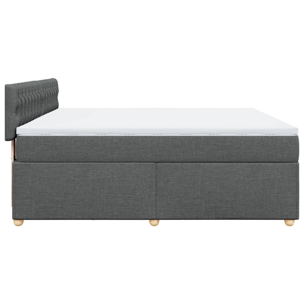 Boxspring met matras stof donkergrijs 180x200 cm is nu te koop bij PeponiXL, paradijselijk wonen!