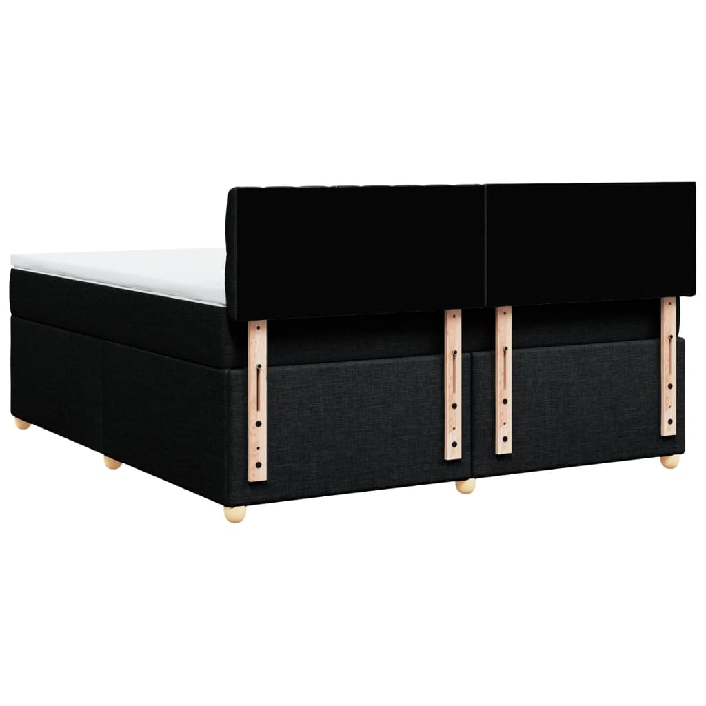 Boxspring met matras stof zwart 180x200 cm is nu te koop bij PeponiXL, paradijselijk wonen!