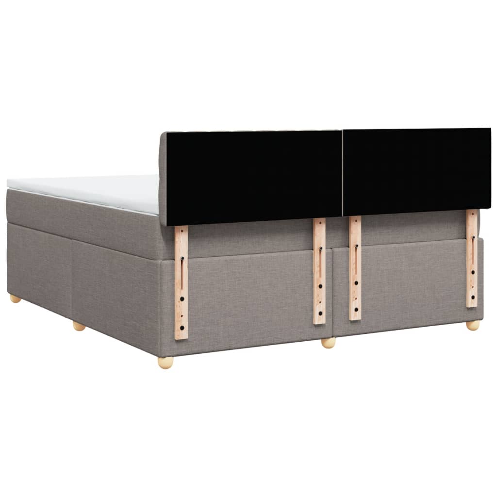 Boxspring met matras stof taupe 180x200 cm is nu te koop bij PeponiXL, paradijselijk wonen!